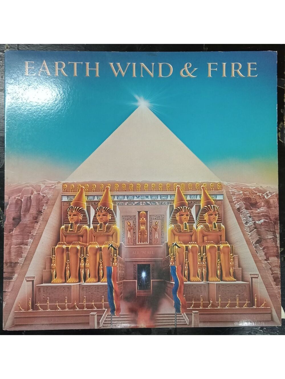 Earth Wind & Fire All 'N All 1977 Columbia JC 34905 Poster Vinyl LP Vintage Rec